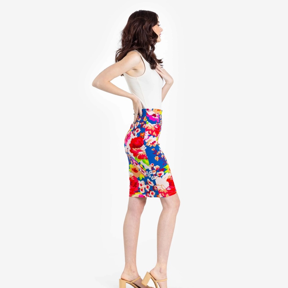 LuLaRoe Colorful Floral Pencil Skirt